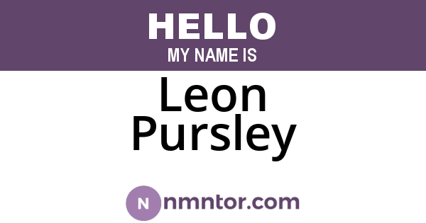 Leon Pursley