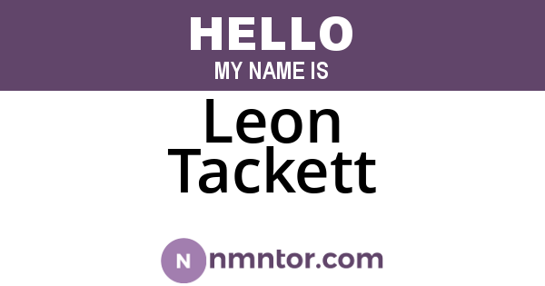 Leon Tackett