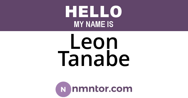 Leon Tanabe