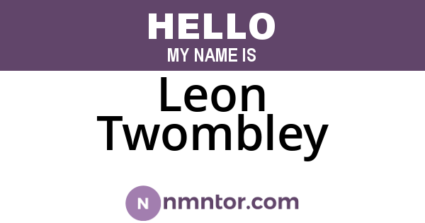 Leon Twombley