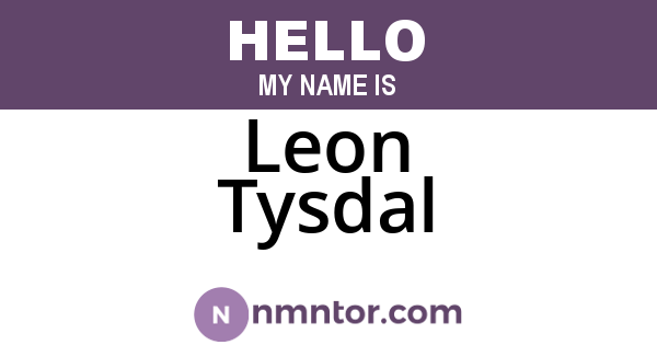 Leon Tysdal