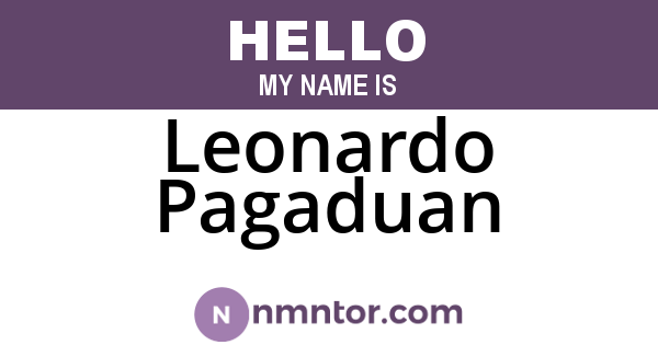 Leonardo Pagaduan