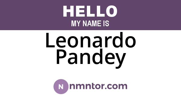 Leonardo Pandey