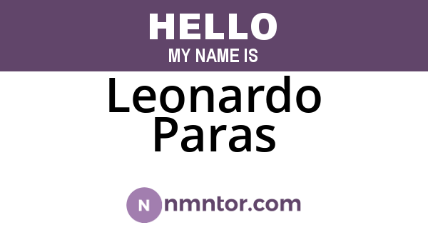 Leonardo Paras
