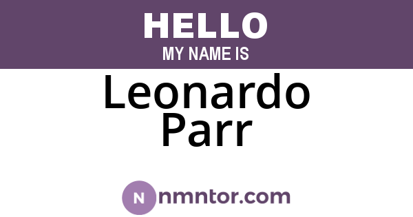 Leonardo Parr
