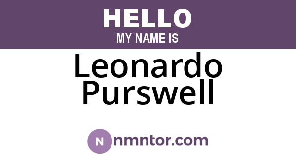 Leonardo Purswell