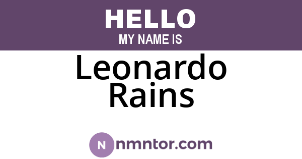 Leonardo Rains