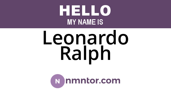 Leonardo Ralph