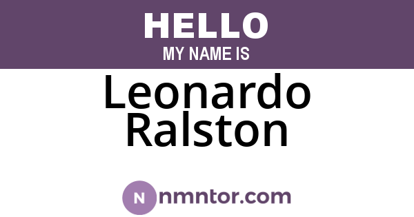 Leonardo Ralston