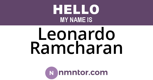 Leonardo Ramcharan