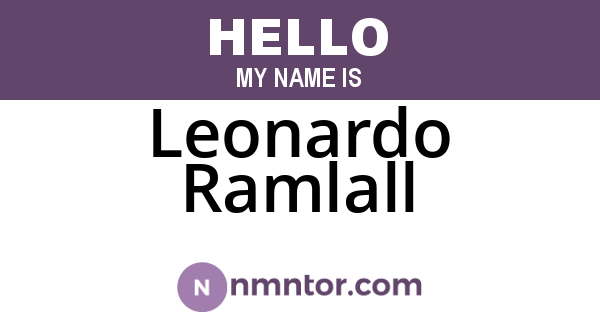 Leonardo Ramlall