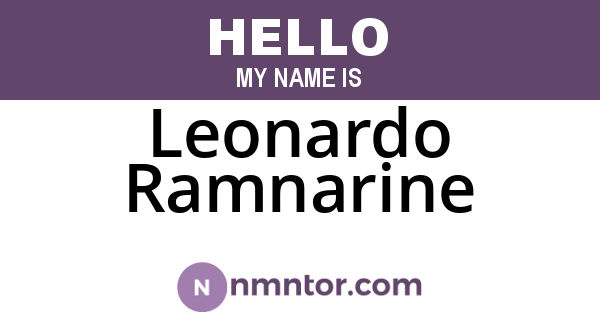 Leonardo Ramnarine