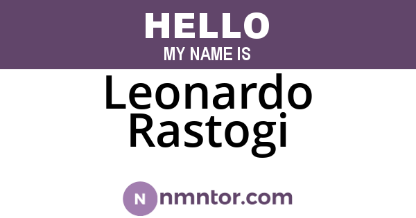 Leonardo Rastogi