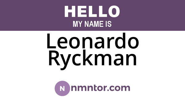 Leonardo Ryckman