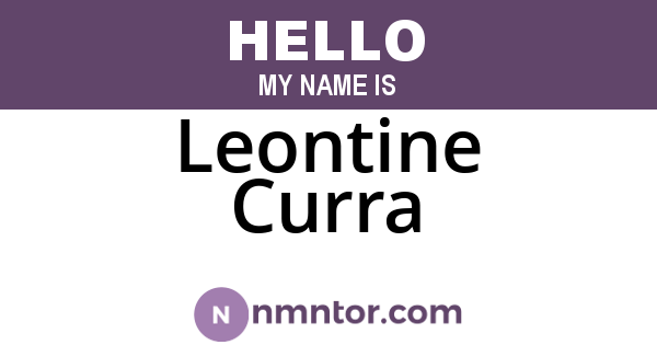Leontine Curra