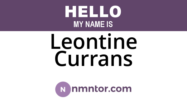 Leontine Currans