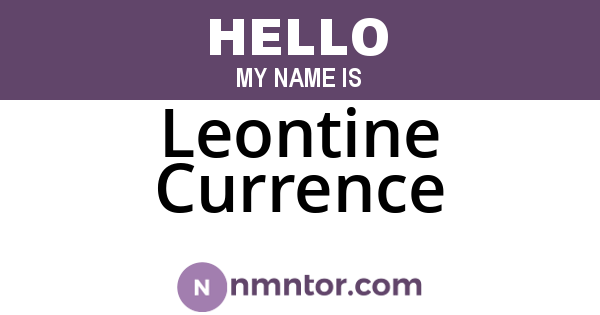 Leontine Currence
