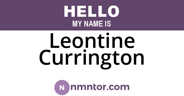 Leontine Currington
