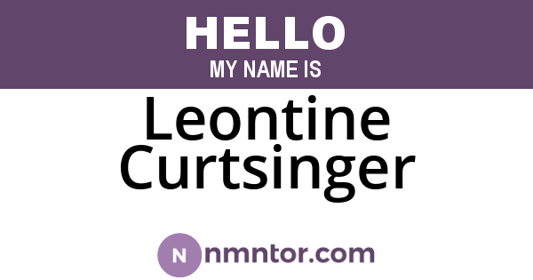 Leontine Curtsinger