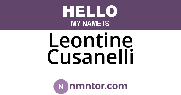Leontine Cusanelli