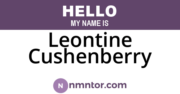 Leontine Cushenberry