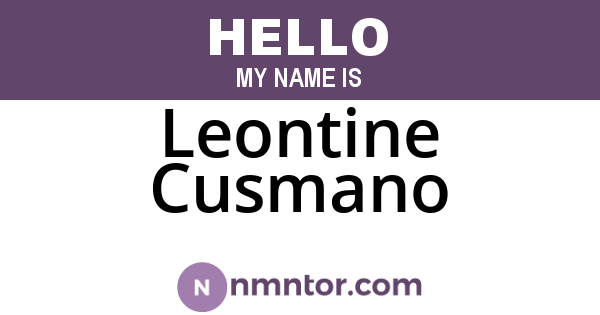 Leontine Cusmano
