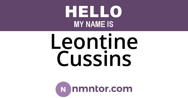 Leontine Cussins