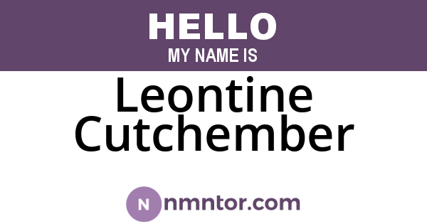 Leontine Cutchember
