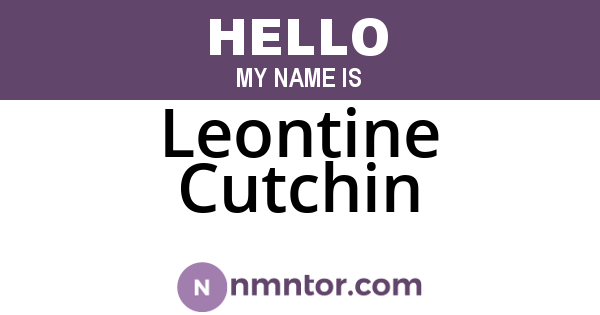 Leontine Cutchin