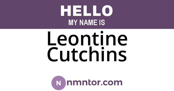 Leontine Cutchins