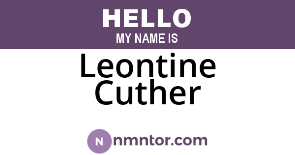 Leontine Cuther