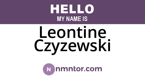 Leontine Czyzewski