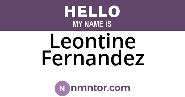 Leontine Fernandez