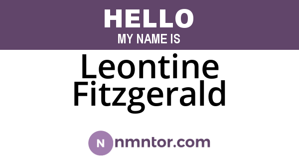 Leontine Fitzgerald