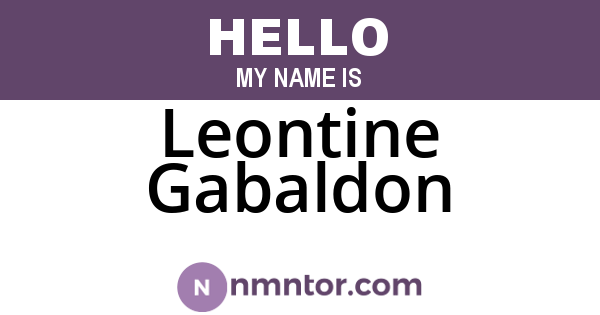 Leontine Gabaldon