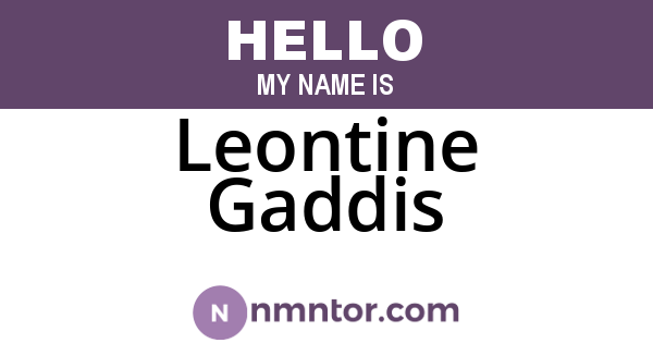 Leontine Gaddis