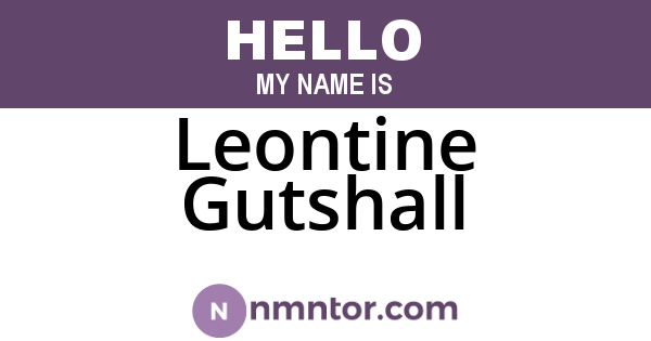 Leontine Gutshall