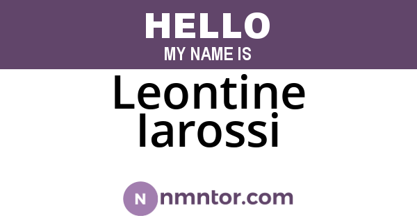 Leontine Iarossi