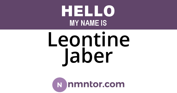Leontine Jaber