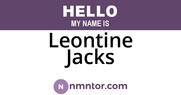 Leontine Jacks