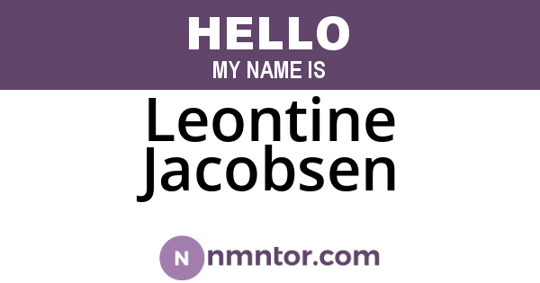 Leontine Jacobsen