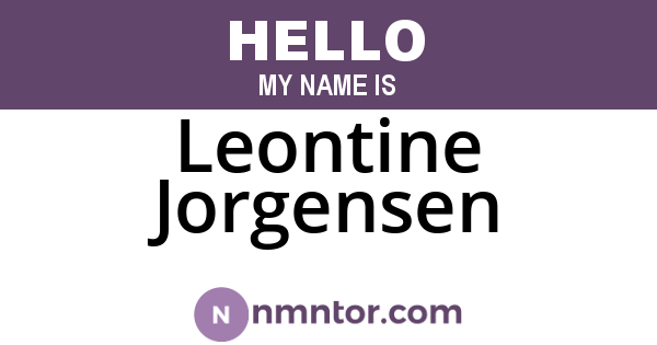 Leontine Jorgensen