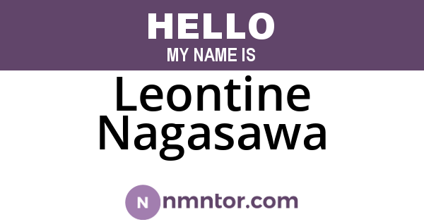 Leontine Nagasawa