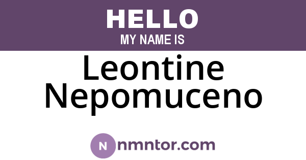 Leontine Nepomuceno