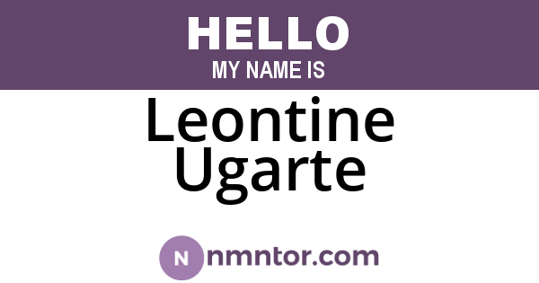Leontine Ugarte