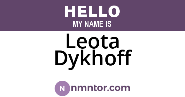 Leota Dykhoff