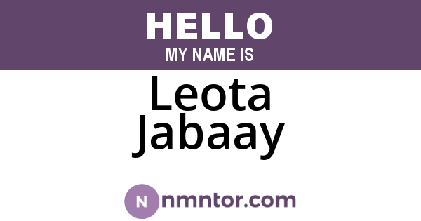 Leota Jabaay