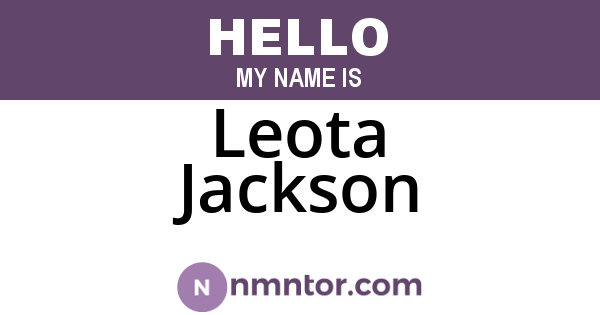 Leota Jackson