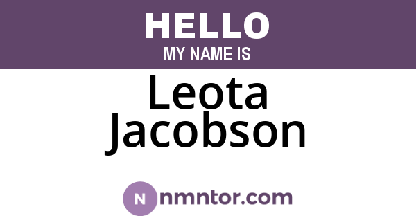 Leota Jacobson