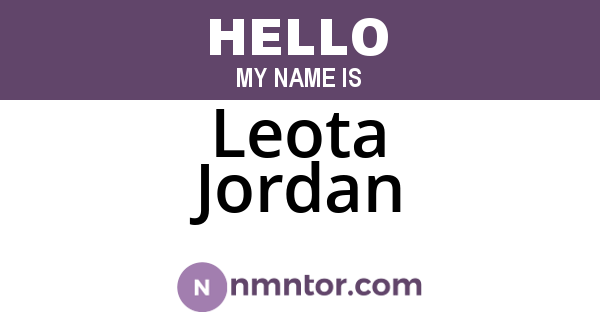 Leota Jordan